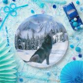 Wolf-Anruf Pappteller (Party)