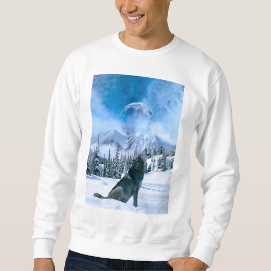 Wolf-Anruf Sweatshirt (Vorderseite)