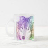 Wolf-Anstarren-Kunst Mattglastasse (Links)