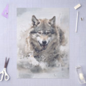 Wolf Aquarell Seidenpapier (Basteln)