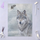 Wolf-Aquarell Seidenpapier (Basteln)