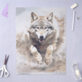 Wolf-Aquarell Seidenpapier (Basteln)