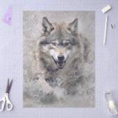 Wolf-Aquarell Seidenpapier (Basteln)