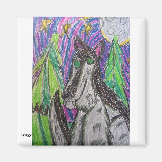 Wolf art 1 magnet (Vorne)