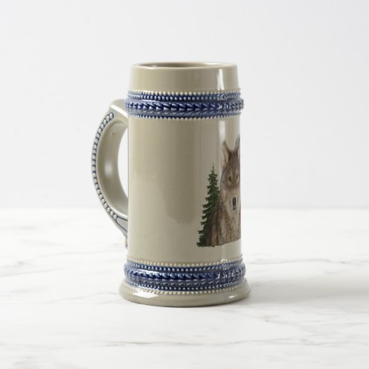 Wolf Art Bierglas (Vorderseite Links)