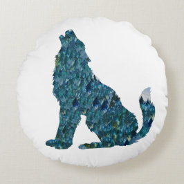 Wolf Art cushion Rundes Kissen