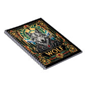 Wolf, Art Deco-Wildtiere Notizblock (Rechte Seite)