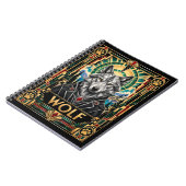 Wolf, Art Deco-Wildtiere Notizblock (Linke Seite)