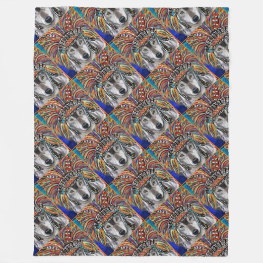 Wolf Art Fleecedecke (Vorderseite)