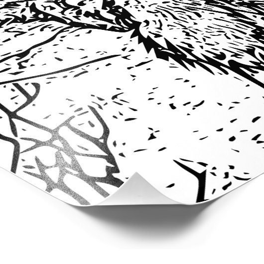 Wolf Art Fotodruck (Ecke)