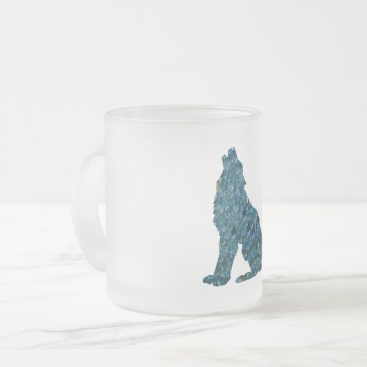 Wolf Art Glass Tasse (Vorderseite Links)