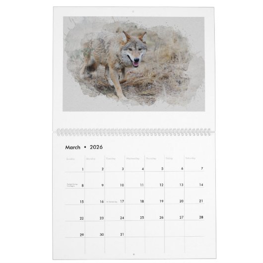 Wolf Art Kalender (Mär 2026)