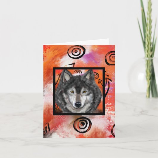 Wolf Art Karte (Vorderseite)