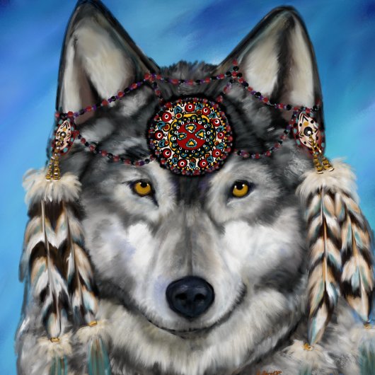 Wolf Art Karte