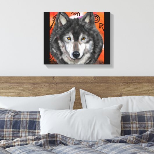 Wolf Art Leinwanddruck (Insitu (Schlafzimmer))