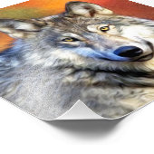 Wolf Art Painting Fotodruck (Ecke)