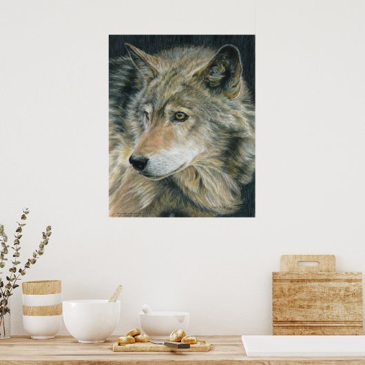 Wolf Art Poster (Küche)