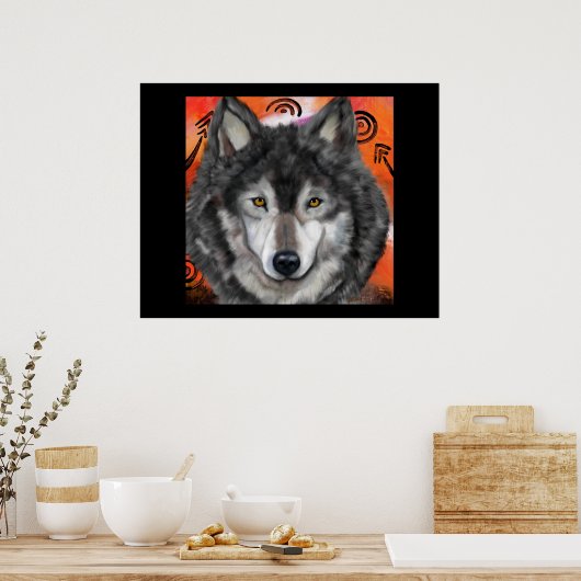 Wolf Art Poster (Küche)