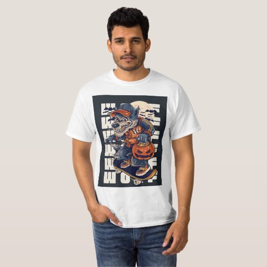 Wolf Art Poster. T-Shirt (Vorne ganz)