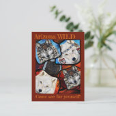 WOLF ART POSTKARTE (Stehend Vorderseite)