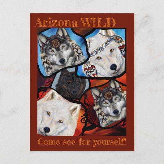 WOLF ART POSTKARTE (Vorderseite)