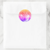 Wolf Art Runder Aufkleber (Tasche)