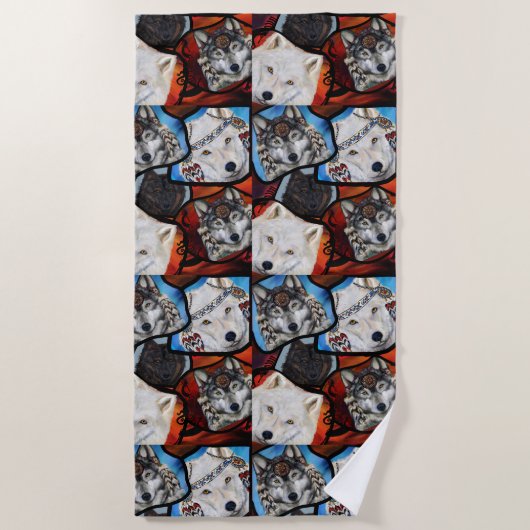 WOLF ART STRANDTUCH (Vorderseite)