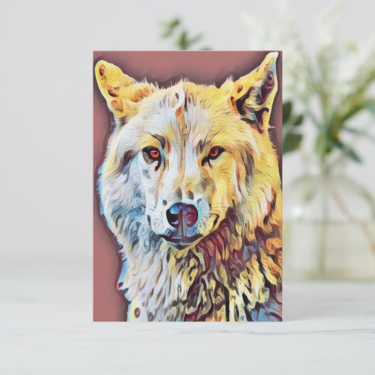 WOLF ARTISTIC PORTRAIT A EINLADUNG (Stehend Vorderseite)