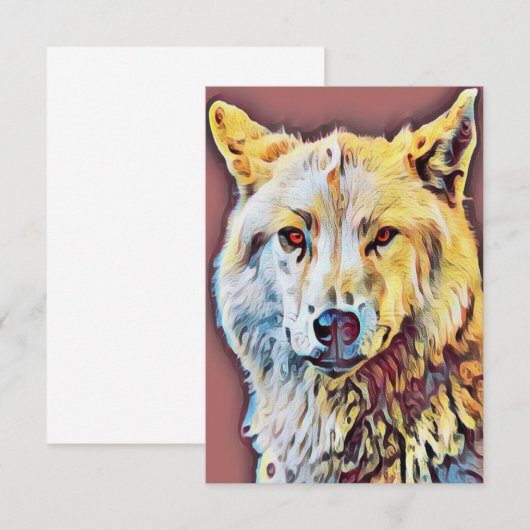 WOLF ARTISTIC PORTRAIT A EINLADUNG (Vorne/Hinten)