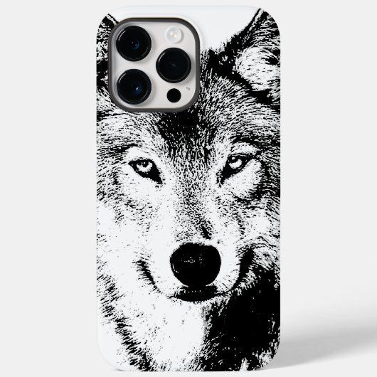 Wolf Artwork Case-Mate iPhone Hülle (Rückseite)