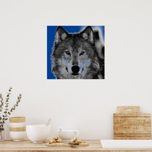 Wolf Artwork Poster (Küche)