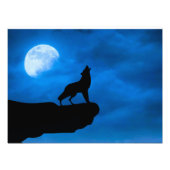 Wolf at Night Fotodruck (Vorne)