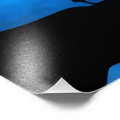 Wolf at Night Fotodruck (Ecke)