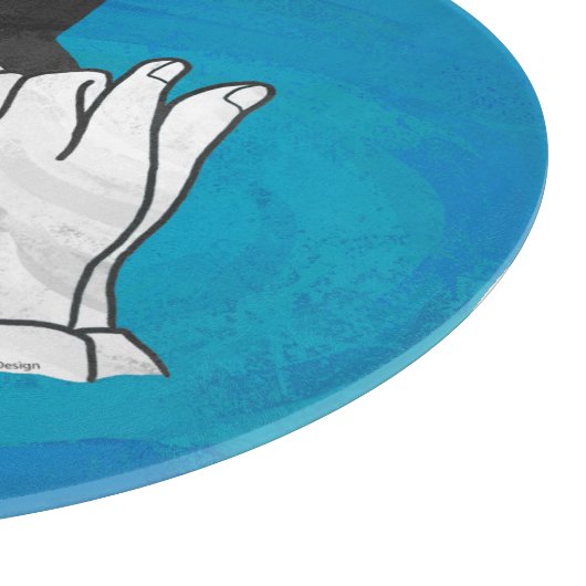 Wolf auf Blau Schneidebrett (Ecke)