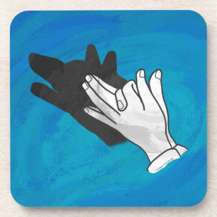 Wolf auf Blau Untersetzer