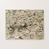 Wolf auf den Felsen Puzzle (Horizontal)