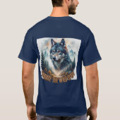 Wolf auf den Gipfeln T-Shirt (Rückseite)