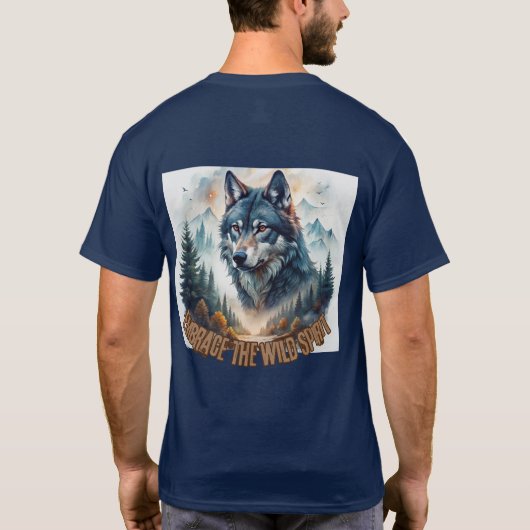 Wolf auf den Gipfeln T-Shirt (Rückseite)