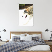 Wolf auf der Kugel Leinwanddruck (Insitu (Schlafzimmer))