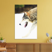 Wolf auf der Kugel Leinwanddruck (Insitu (Wohnzimmer))