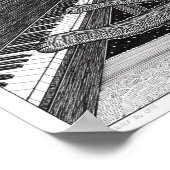 Wolf auf Keys Poster (Ecke)