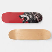 Wolf auf Red Skateboard (Horizontal)