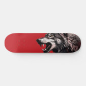 Wolf auf Red Skateboard (Horizontal)