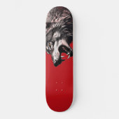 Wolf auf Red Skateboard (Vorderseite)
