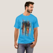 Wolf auf Stammes- ethnischer Musterbeschaffenheit T-Shirt (Vorne ganz)