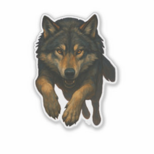 Wolf-Aufkleber Aufkleber