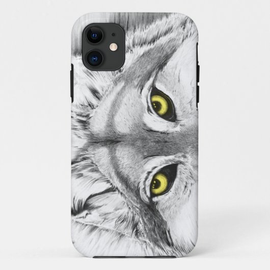Wolf Augen (gelbe Augen) Case-Mate iPhone Hülle (Rückseite)