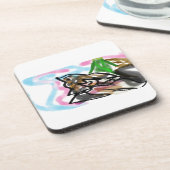 Wolf autumn joy getränkeuntersetzer (Linke Seite)