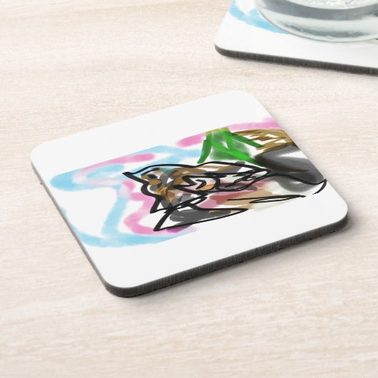 Wolf autumn joy getränkeuntersetzer (Linke Seite)