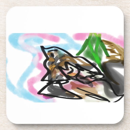 Wolf autumn joy getränkeuntersetzer (Vorderseite)